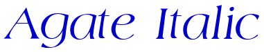 Agate Italic الخط