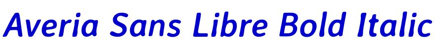Averia Sans Libre Bold Italic الخط