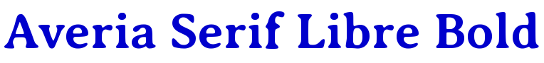 Averia Serif Libre Bold الخط