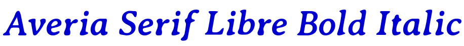Averia Serif Libre Bold Italic الخط