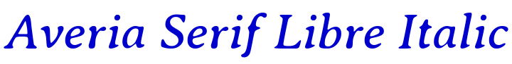 Averia Serif Libre Italic الخط