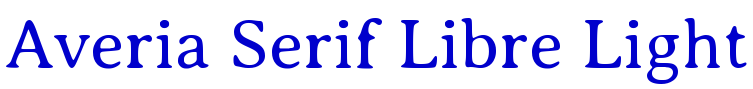 Averia Serif Libre Light الخط