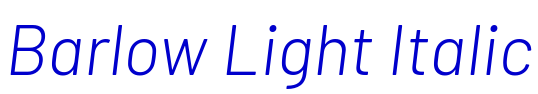 Barlow Light Italic الخط