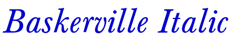Baskerville Italic الخط