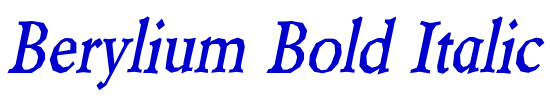 Berylium Bold Italic الخط