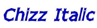Chizz Italic الخط
