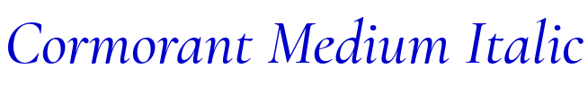 Cormorant Medium Italic الخط