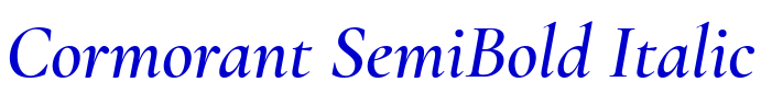 Cormorant SemiBold Italic الخط