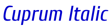 Cuprum Italic الخط