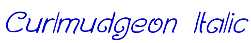 Curlmudgeon Italic الخط
