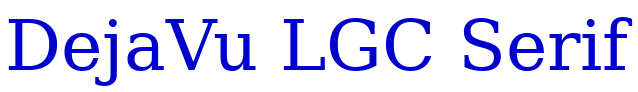 DejaVu LGC Serif الخط