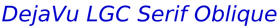 DejaVu LGC Serif Oblique الخط