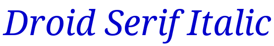 Droid Serif Italic الخط