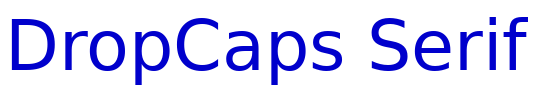 DropCaps Serif الخط