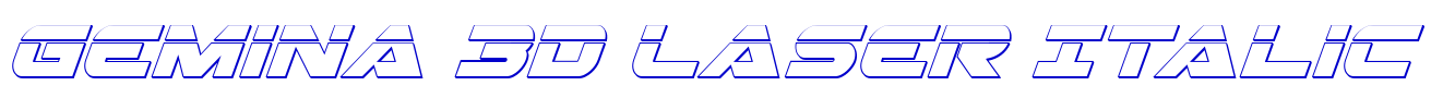 Gemina 3D Laser Italic الخط