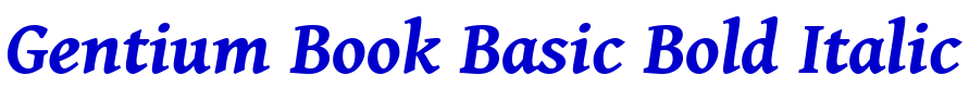 Gentium Book Basic Bold Italic الخط
