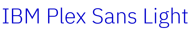 IBM Plex Sans Light الخط