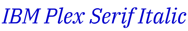 IBM Plex Serif Italic الخط