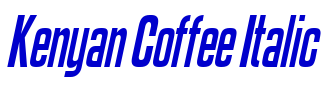 Kenyan Coffee Italic الخط