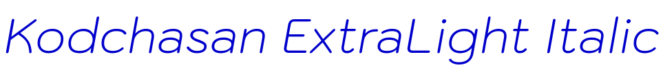 Kodchasan ExtraLight Italic الخط