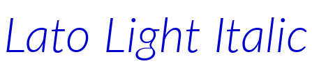 Lato Light Italic الخط