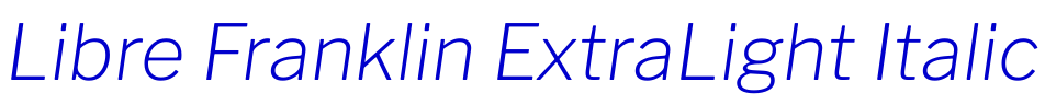 Libre Franklin ExtraLight Italic الخط