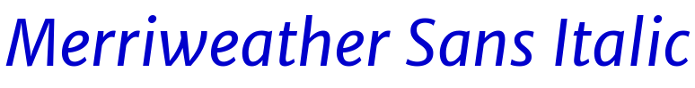 Merriweather Sans Italic الخط