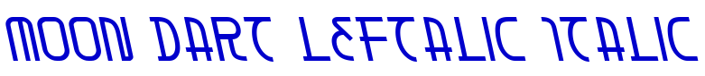 Moon Dart Leftalic Italic الخط