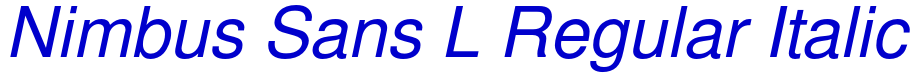 Nimbus Sans L Regular Italic الخط