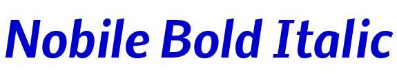 Nobile Bold Italic الخط
