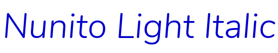 Nunito Light Italic الخط
