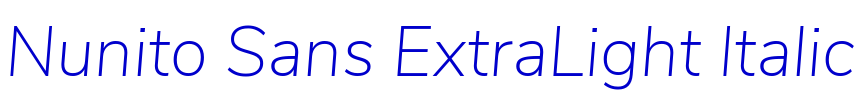 Nunito Sans ExtraLight Italic الخط