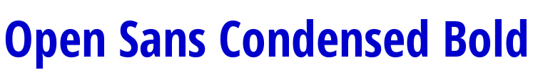 Open Sans Condensed Bold الخط