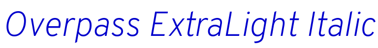 Overpass ExtraLight Italic الخط