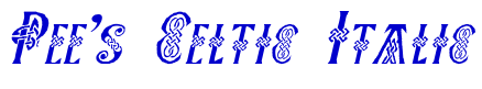 Pee's Celtic Italic الخط