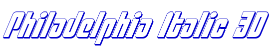 Philadelphia Italic 3D الخط