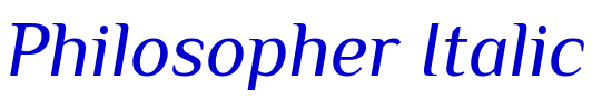 Philosopher Italic الخط