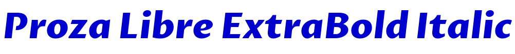 Proza Libre ExtraBold Italic الخط