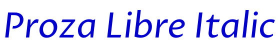 Proza Libre Italic الخط