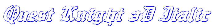 Quest Knight 3D Italic الخط