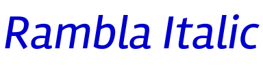 Rambla Italic الخط
