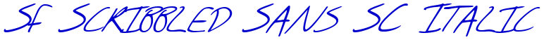 SF Scribbled Sans SC Italic الخط