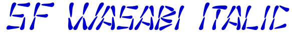 SF Wasabi Italic الخط