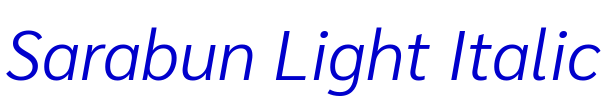 Sarabun Light Italic الخط