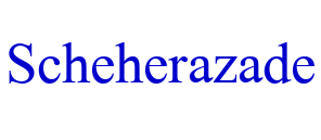 Scheherazade الخط