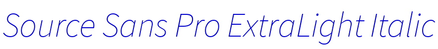Source Sans Pro ExtraLight Italic الخط