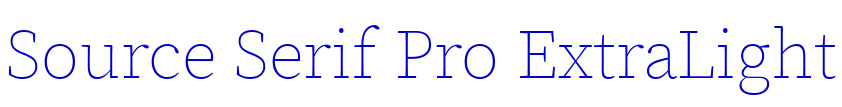 Source Serif Pro ExtraLight الخط