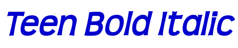 Teen Bold Italic الخط