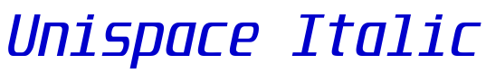 Unispace Italic الخط