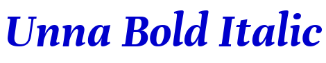 Unna Bold Italic الخط